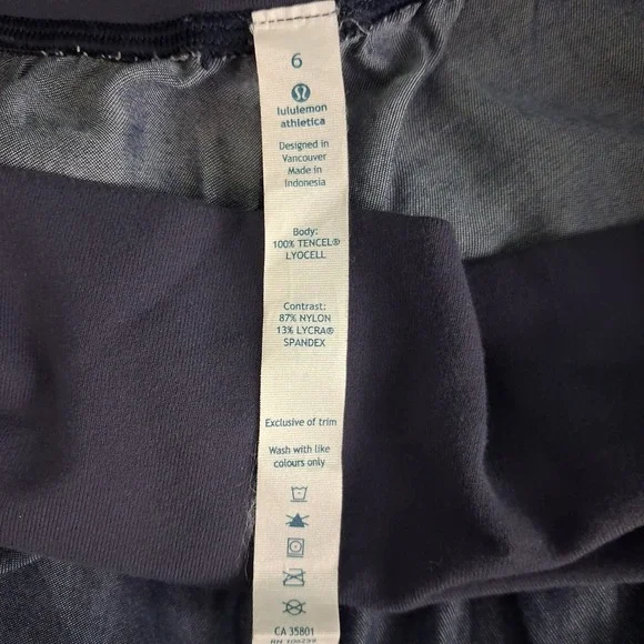 Lululemon Post Power Crop Pants Cadet Blue Size 6 Tencel W6C48S Yoga Active - Picture 5 of 11